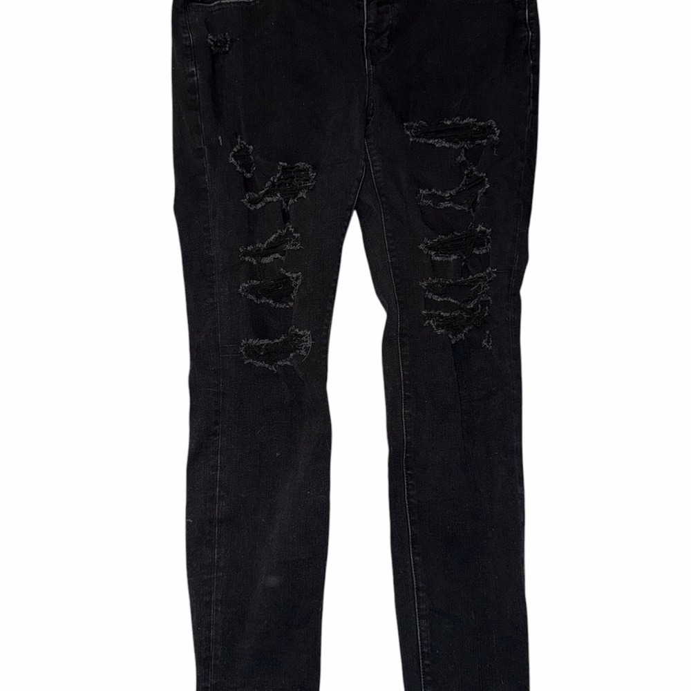 American Eagle Outfitters Black Ripped Skinny Jeans